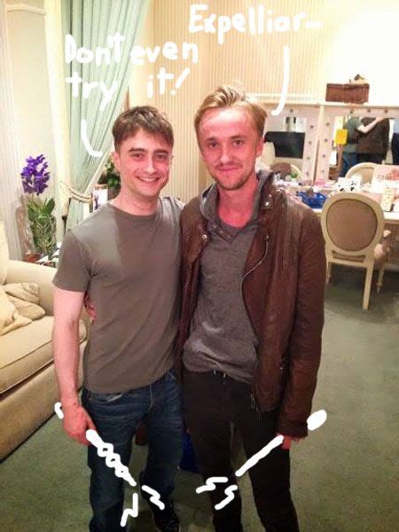 Harry Potter Reunion Daniel Radcliffe Gets Visit From Tom Felton