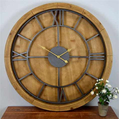 Solid Wood Large Wall Clock By The Orchard