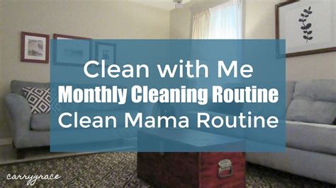 Clean With Me Monthly Cleaning Routine Clean Mama Routine Youtube