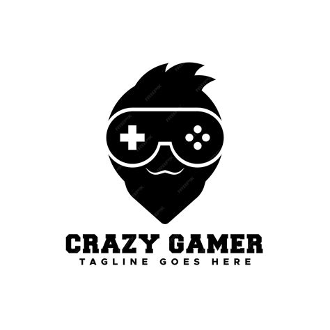 Premium Vector Modern Professional Crazy Gamer Logo Design Template