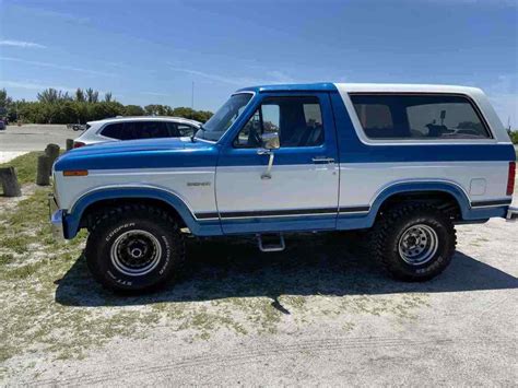 Antique 1985 Ford Bronco Bluewhite Classic Ford Bronco 1985 For Sale
