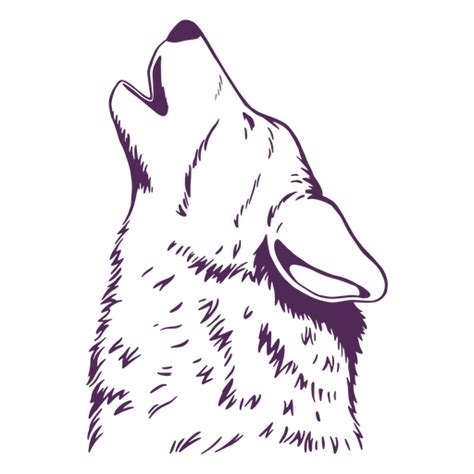 Howling Wolf Hand Drawn Transparent Png And Svg Vector File