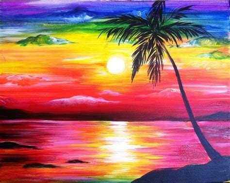 Twilight Paradise Is One Of Our Most Colorful Beach Paintings Come