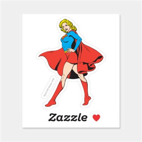 Supergirl Strikes A Pose Sticker Zazzle