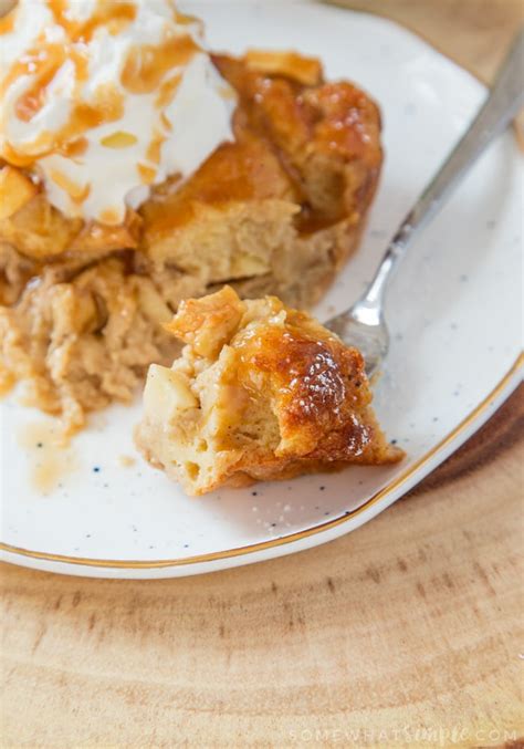 Caramel Apple Bread Pudding Somewhat Simple