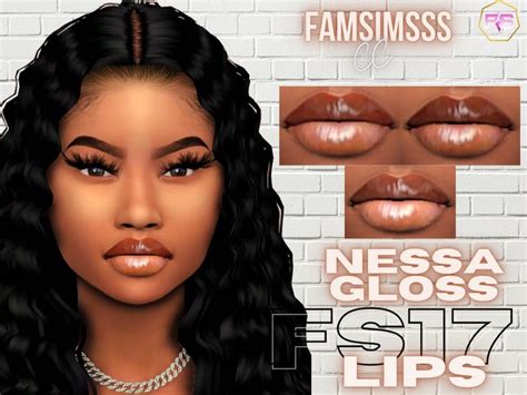 Nessa Gloss Lips Fs17 Sims 4 Cc Eyes Sims 4 Toddler Sims 4 Black Hair