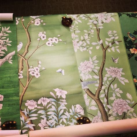 Hey Gorgeous Range Of Green Gracie Hand Painted Wall Papers