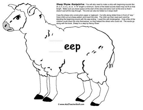 Sheep Rhyme Printable A To Z Teacher Stuff Printable Pages And Worksheets