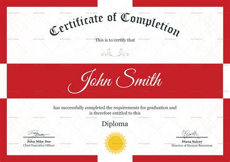 Template Certificate Of Completion