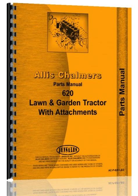 Allis Chalmers 620 Lawn And Garden Tractor Parts Manual