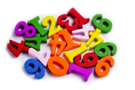 Premium Photo Math Number Colorful On White Background