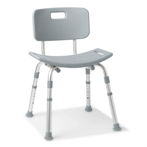 Medline Shower Chair Bath Bench With Back Height Adjustable Supports