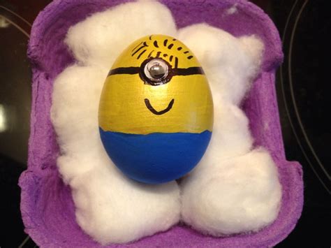 Minion Decorated Easter Egg Easter Egg Decorating Easter Eggs Easter
