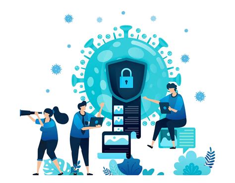 Vector Illustration Of Data Encryption And Security To Protect