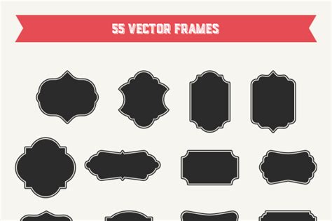 55 Vintage Vector Frames By Dreamstale