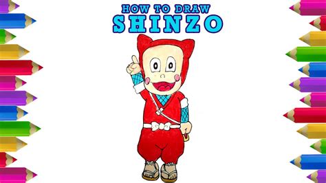 How To Draw Shinzo Step By Step Shinzo Easy Drawings Super Maya