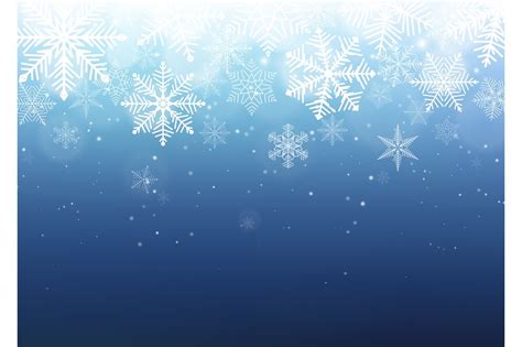 Snowflake Background Blue Winter Christmas Backdrop Decorative