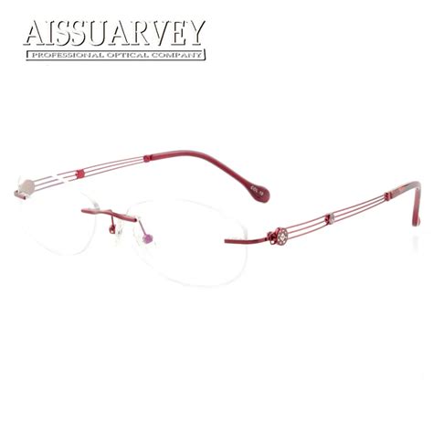 Flower Rimless Eyeglasses Frames Women Optical Glasses Prescription