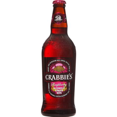 Crabbies Ginger Beer Raspberry Bottle 500ml Single Woolworths