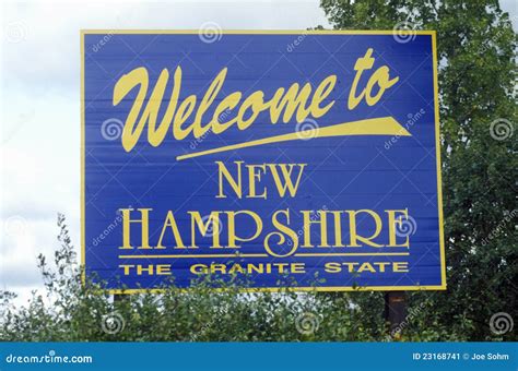 Welcome To New Hampshire Stock Image Image 23168741