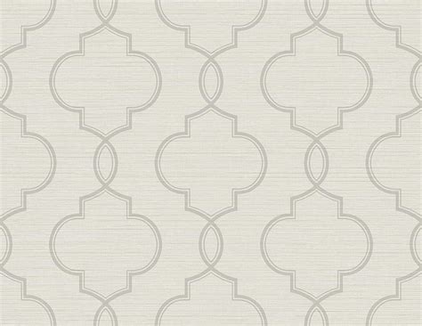 Brewster Home Fashions Malo Sisal Ogee Light Grey Wallpaper