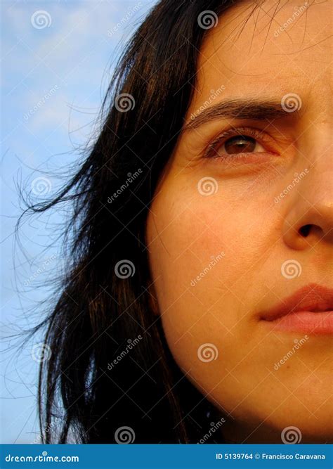 Nostalgic Woman Stock Photo Image Of Stare Intense Girl 5139764