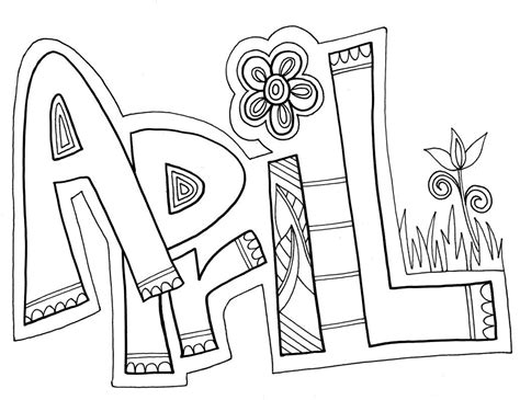 free printable april coloring pages