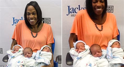 seeing triplets woman 47 gives birth to triplets after naturally conceiving calling it a