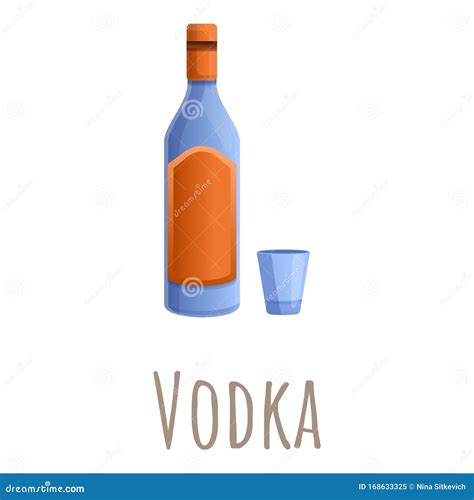 Russian Vodka Icon Cartoon Style Stock Vector Illustration Of