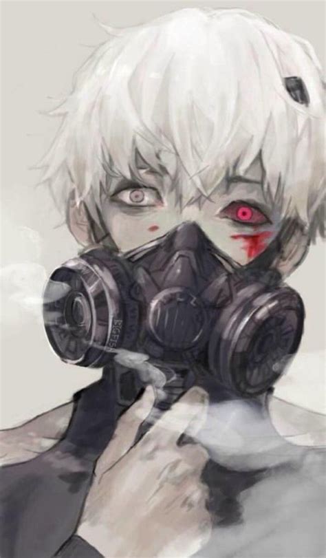 Anime Boy Mask Drawing Male Gas Mask Gas Masks Pinterest