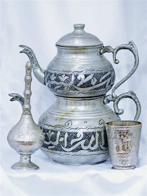 Antique Style Engraved Copper Turkish Teapot Tea Pots Turkish Teapot