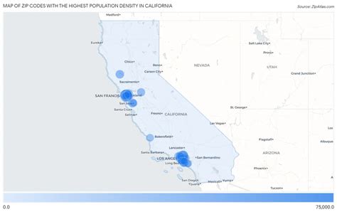 Highest Population Density In California By Zip Code Zip Atlas