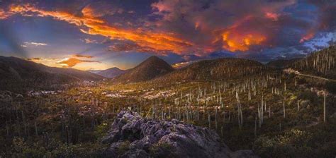Nature Landscape Sunset Desert Valley Hill Clouds Sky Sunlight