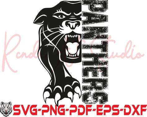 Panthers Svg Panthers Png Black Panther Svg Panthers Etsy