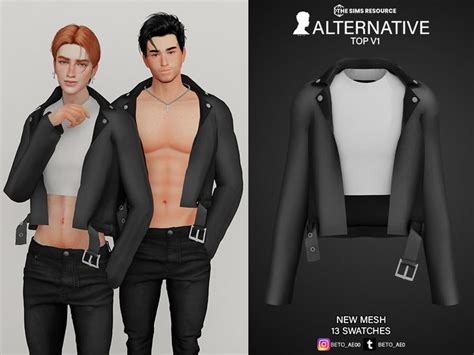 Betoae0s Alternative Top V1 Sims 4 Male Clothes Sims 4 Sims 4