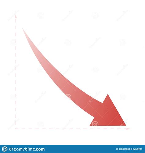 Decrease Arrow Down Stock Vector Illustration Of Chart 148310538