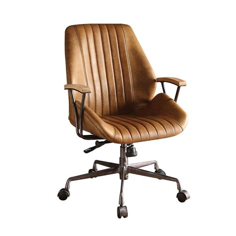 Explore the best deals listed below. ACME Furniture Hamilton Coffee Leather Top Grain Leather Office Chair-92412 - The Home Depot