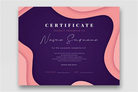 Free Certificate Template Free Psd Templates