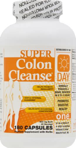 Health Plus Super Colon Cleanse Day Formula Capsules 180 Ct Qfc