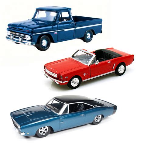 Best Of 1960s Muscle Cars Diecast Set 100 Set Of Three 124 Scale Diecast Model Cars