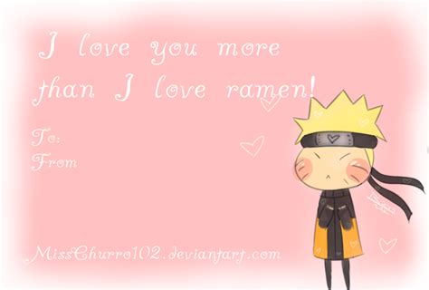 Valentine Card Naruto By Misschurro102 On Deviantart Valentines Anime