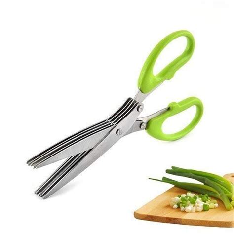 Herb Scissors Leaf Herb Stripper Stainless Steel 5 Blade Kitchen