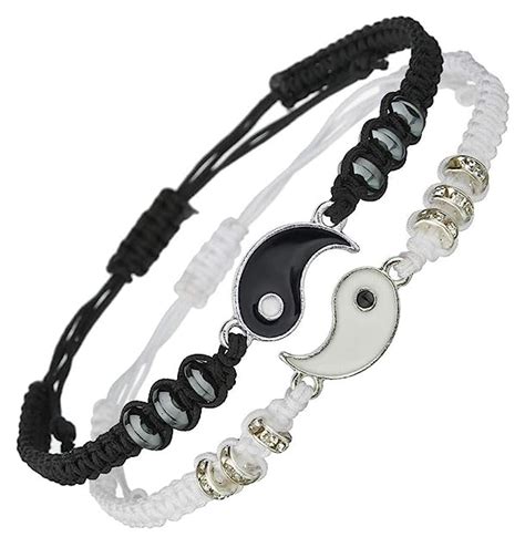 Buy Best Friend Bracelets For 2 Matching Yin Yang Adjustable Cord