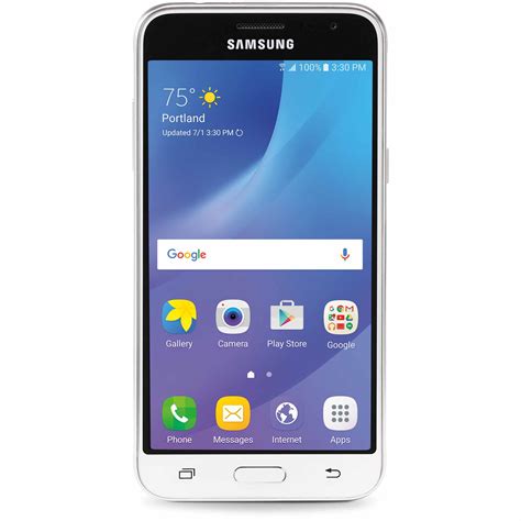 Consumer Cellular Galaxyj3 Wht Samsung Galaxy J3 Smartphone White