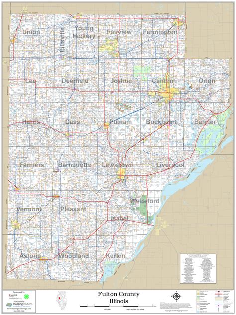 Fulton County Illinois 2020 Wall Map Mapping Solutions