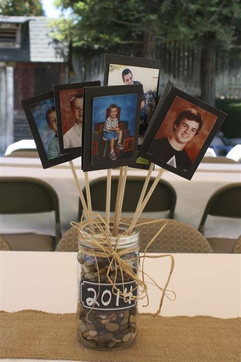 Centerpiece For Tables At A Graduation Party Good For Guysno Flowers