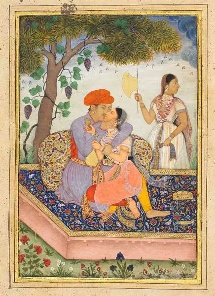 10 Inch Photo Lovers Embracing C 1630 Creator Unknown In 2021 Mughal Miniature Paintings