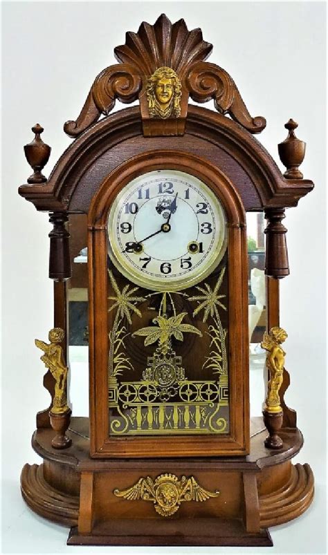 Vintage Reproduction Ansonia Style Shelf Clock Apr 17 2017 Auction