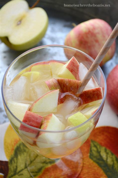 Fall Sipping Apple Cider Sangria Home Is Where The Boat Is