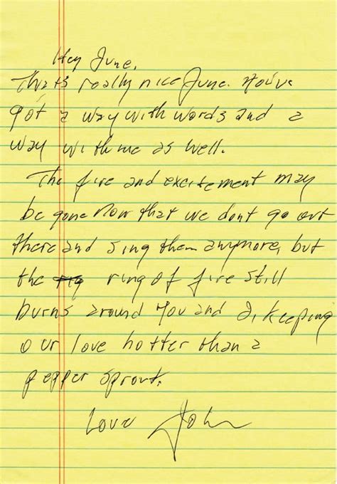 See The Handwritten Love Letter Johnny Cash Once Sent June Carter Cash